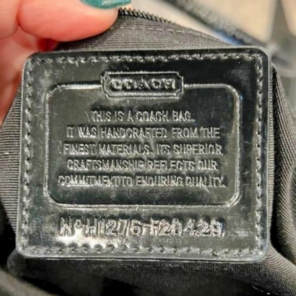 Coach Signature Tote Black & Silver MED Handbag w/ Coach Wallet Included!! - Picture 2 of 4